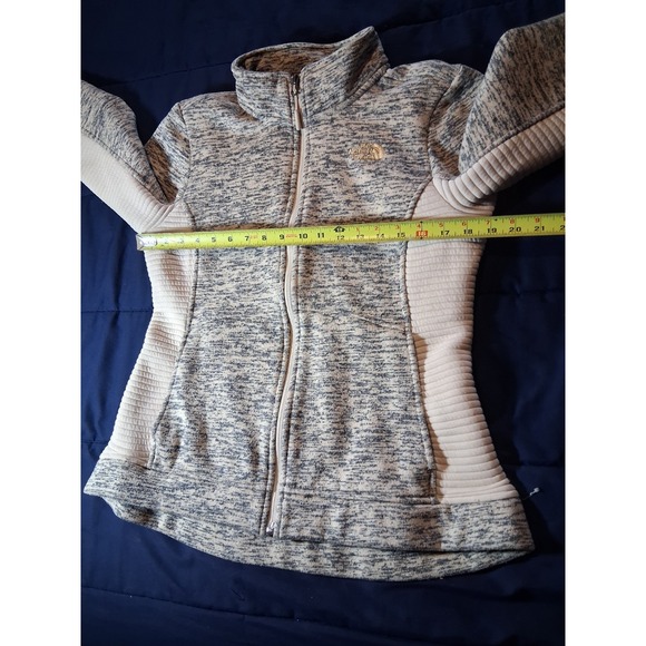 The North Face Jacket Ribbed Sides Long Sleeve Beige Womens Medium - Picture 2 of 6